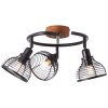 Brilliant AVIA Spotlight Dark wood, black, 3-light sources