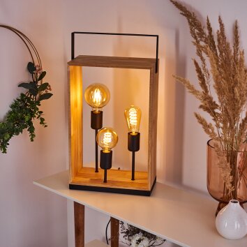 KABIMOI Table lamp Light wood, 3-light sources