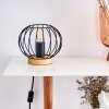 REFRESCO Table lamp Dark wood, black, 1-light source