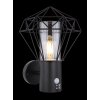 Globo HORACE outdoor light black, 1-light source, Motion sensor