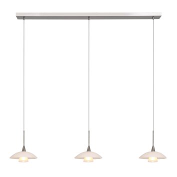 Steinhauer TALLERKEN Pendant Light LED stainless steel, white, 3-light sources