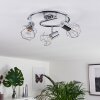 Globo ceiling spotlight chrome, 3-light sources