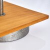 SHIBURG Table lamp Dark wood, silver, 1-light source