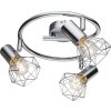 Globo XARA I ceiling light chrome, 3-light sources