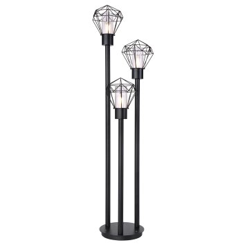 Globo HORACE outdoor floor lamp black, 3-light sources