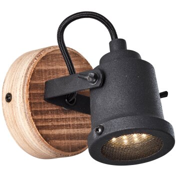Brilliant INGE Spotlight Dark wood, 1-light source