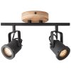 Brilliant INGE Spotlight Dark wood, 2-light sources