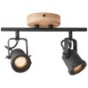 Brilliant INGE Spotlight Dark wood, 2-light sources
