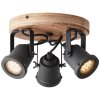 Brilliant INGE Spotlight Dark wood, 3-light sources