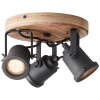 Brilliant INGE Spotlight Dark wood, 3-light sources