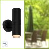 Brilliant HANNI outdoor wall light LED black, 2-light sources