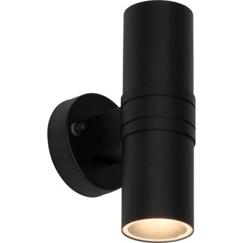 Brilliant HANNI outdoor wall light LED black, 2-light sources