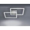 Paul Neuhaus Q-Inigo Ceiling Light LED stainless steel, 2-light sources, Remote control