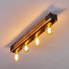 YUMA Ceiling Light Dark wood, black, 4-light sources