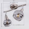 WARGA Ceiling Light matt nickel, 2-light sources