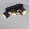 APPLETON Ceiling Light LED black, 3-light sources