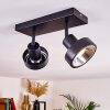 CHAGRES Ceiling Light black, silver, 2-light sources