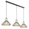 Globo GISELA Pendant Light black, 3-light sources