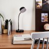 PINEDA Table lamp LED chrome, black, 1-light source