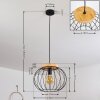 REFRESCO Pendant Light Dark wood, black, 1-light source