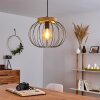 REFRESCO Pendant Light Dark wood, black, 1-light source