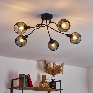 TAMBO Ceiling Light black, 5-light sources