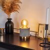 WERUGA Table lamp grey, brass, 1-light source