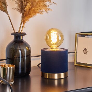 WERUGA Table lamp blue, gold, 1-light source