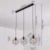 PINGURO Pendant Light black, 3-light sources