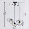 PINGURO Pendant Light black, 3-light sources