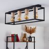 TURIZA Ceiling Light Dark wood, black, 4-light sources