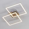 THARA Ceiling Light LED matt nickel, 2-light sources, Remote control