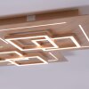 Paul Neuhaus Q-LINEA Ceiling Light LED Light wood, 8-light sources, Remote control