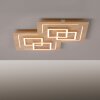 Paul Neuhaus Q-LINEA Ceiling Light LED Light wood, 8-light sources, Remote control