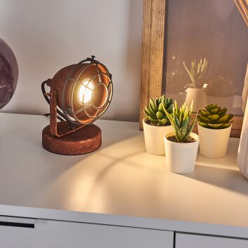 GLOSTRUP Table lamp rust-coloured, 1-light source
