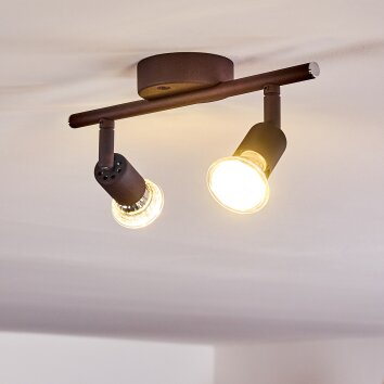PLANES Ceiling Light LED rust-coloured, 2-light sources
