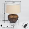 EXCHANGE Table lamp brown, white, 1-light source