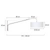 Steinhauer GRAMINEUS Wall Light stainless steel, white, 1-light source