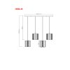Globo ABINI Pendant Light black, 4-light sources