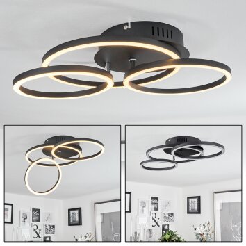 MALANIE Ceiling Light LED black, 1-light source