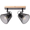 Brilliant WHOLE Spotlight Dark wood, black, 2-light sources