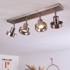 CHAGRES Ceiling Light matt nickel, 4-light sources