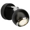 Brilliant INA wall spotlight LED chrome, black, 1-light source