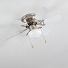 TRILLO ceiling fan grey, matt nickel, white, 1-light source