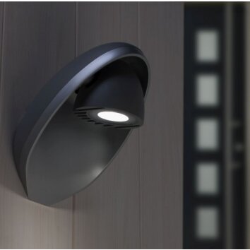 Lutec EGGO outdoor wall light LED anthracite, 3-light sources