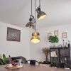 HORA Pendant Light Dark wood, black, 3-light sources