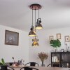 HORA Pendant Light Dark wood, black, 3-light sources