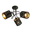 Globo TUXON Ceiling light black, 3-light sources