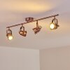 ANIAK Ceiling Light LED copper, 4-light sources