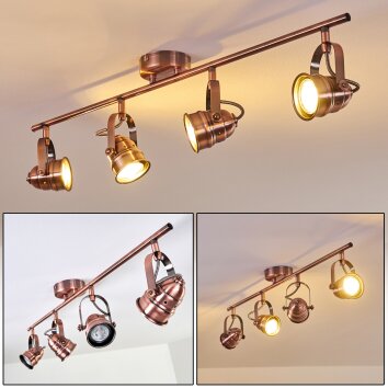 ANIAK Ceiling Light LED copper, 4-light sources